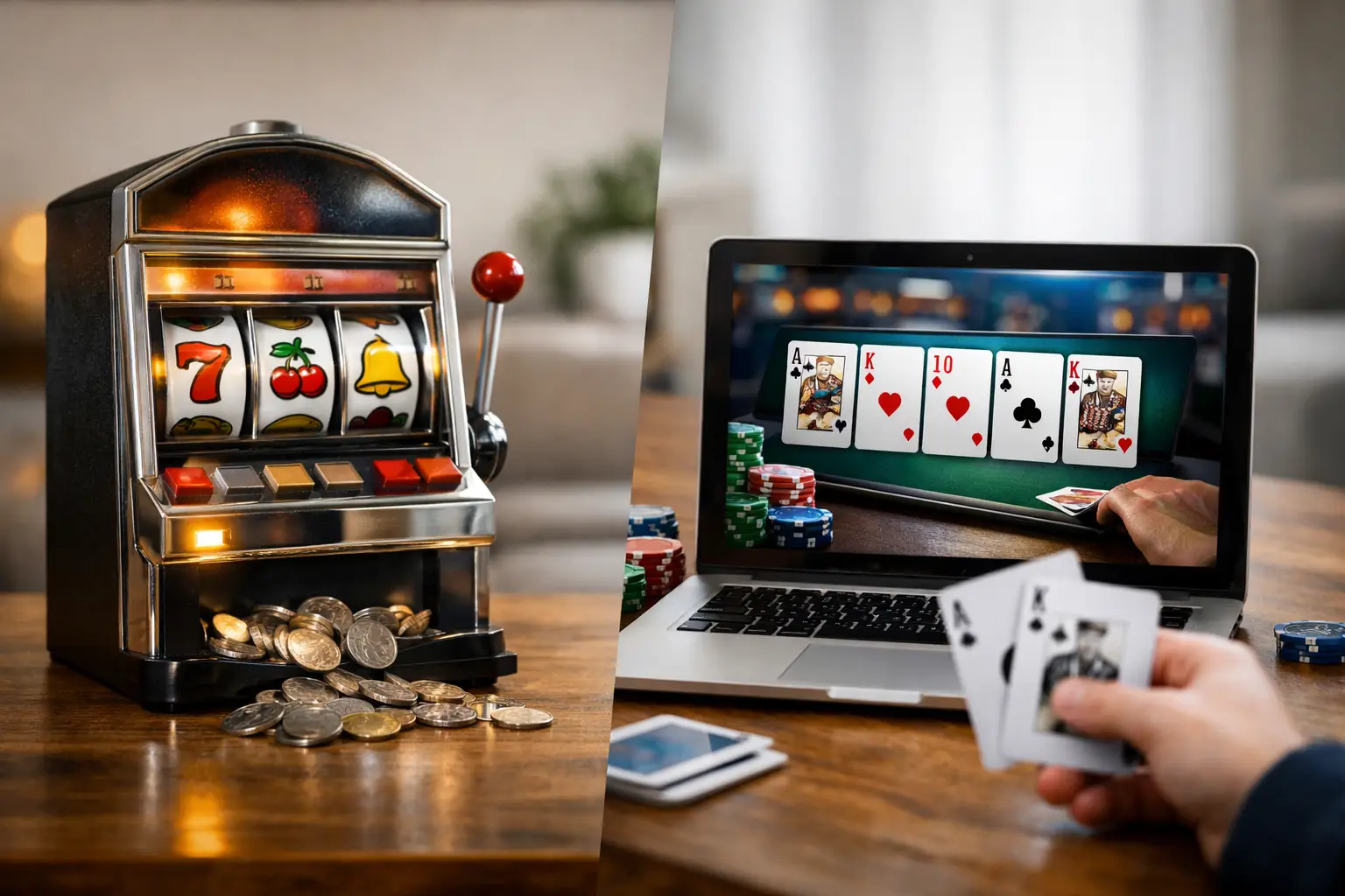 Slot Machine Versus Video Poker at Home