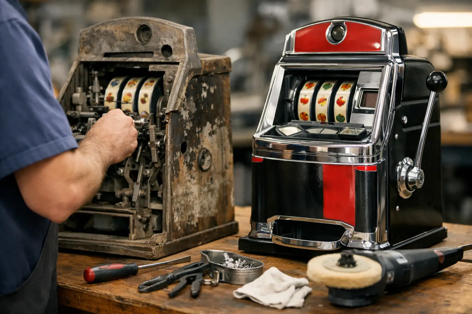 Slot Machine Restoration Process Example