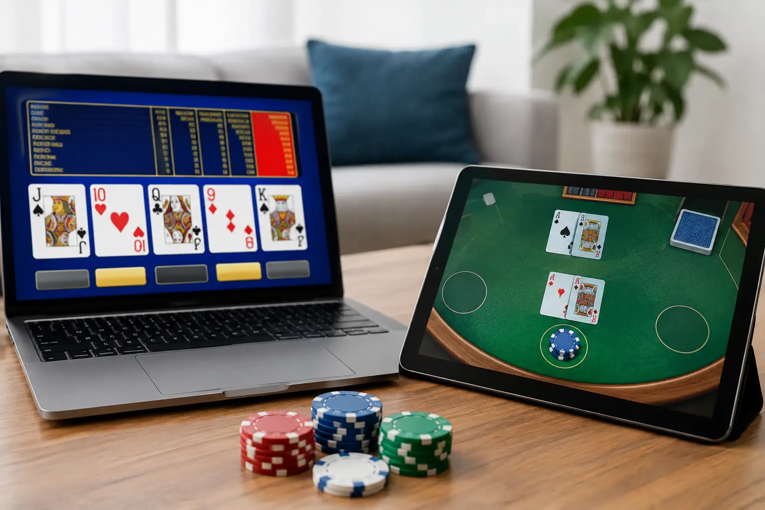 Video Poker Versus Electronic Blackjack at Home
